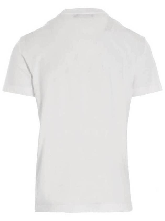 Men's Embroidered Logo Short Sleeve T-Shirt White - DOLCE&GABBANA - BALAAN 3