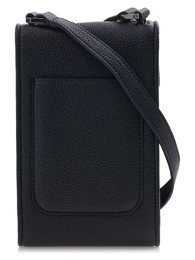 Men's Signature V Logo Phone Cross Bag Black - VALENTINO - BALAAN 4