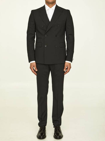 Black Stretch Wool Suit - TONELLO - BALAAN 1