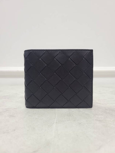 Black Intrecciato Half Wallet - BOTTEGA VENETA - BALAAN 1