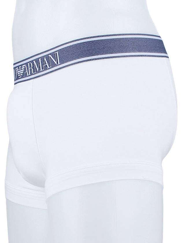 Men's Logo Boxer Briefs White - EMPORIO ARMANI - 4