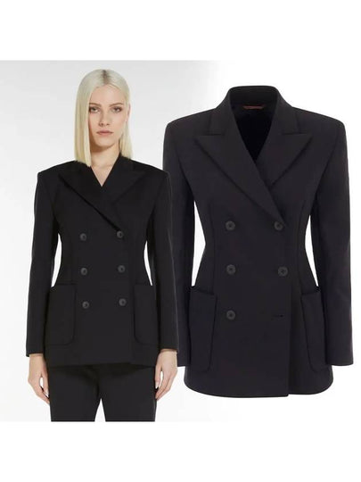 Monique Double Breasted Nylon Jacket Black - MAX MARA - BALAAN 2