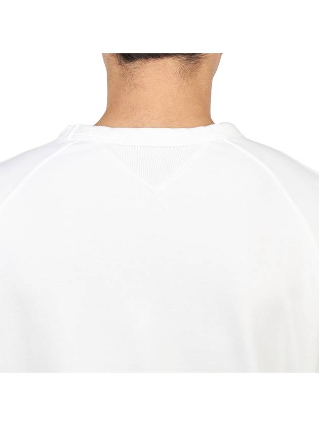 Men's Pocket Crew Neck Cotton Sweatshirt White - TEN C - BALAAN 8