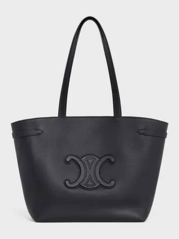 Cabas Anais Cuir Grain Calfskin Shoulder Bag Black - CELINE - BALAAN 2