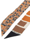 FF Motif Printed Narrow Silk Scarf - FENDI - BALAAN 5