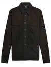 Men's Gabardine Lens Wappen Long Sleeve Shirt Black - CP COMPANY - BALAAN 2