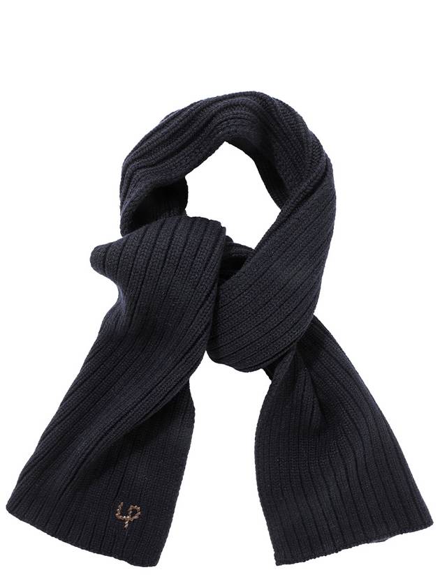 Rib Stitch LP Scarf Navy - LORO PIANA - BALAAN 2