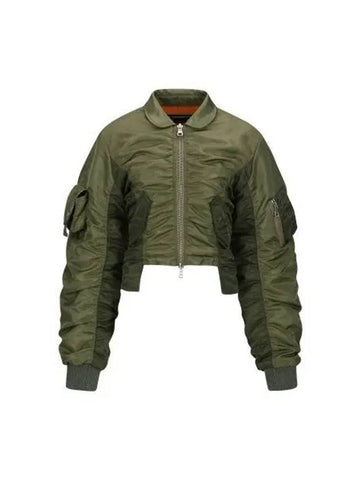 Vitarina Lace-Up Bomber Jacket Khaki - ANDERSSON BELL - BALAAN 1