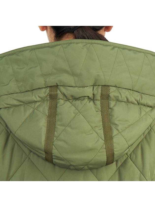 Parkgate Logo Quilted Hooded Padding Khaki - BURBERRY - BALAAN 11