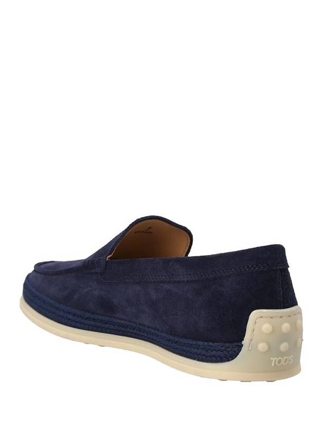 Men's Suede Slip-ons Loafers Blue - TOD'S - BALAAN 3