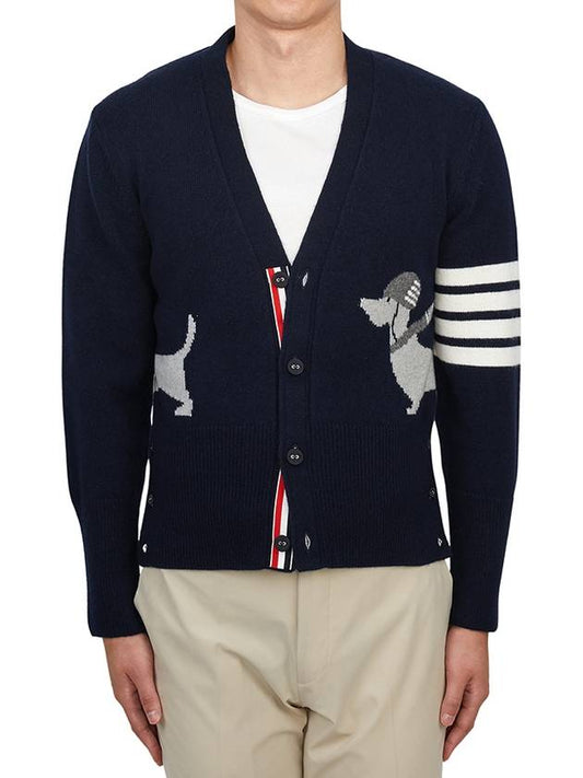 Hector 4 Bar Stripe Cardigan Black - THOM BROWNE - BALAAN 2