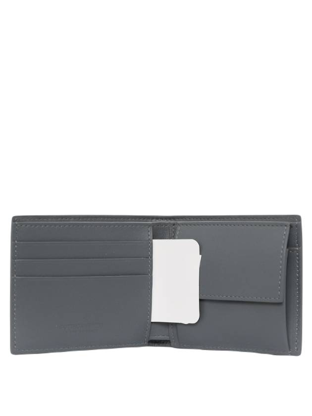 Intrecciato Leather Half Wallet Grey - BOTTEGA VENETA - BALAAN 3