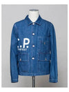 Logo Print Denim Jacket Blue - CP COMPANY - BALAAN 2