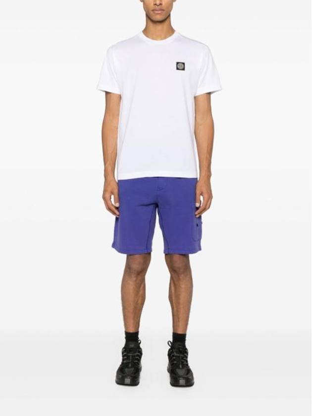 Logo Patch Short Sleeves T-Shirt White - STONE ISLAND - BALAAN 5