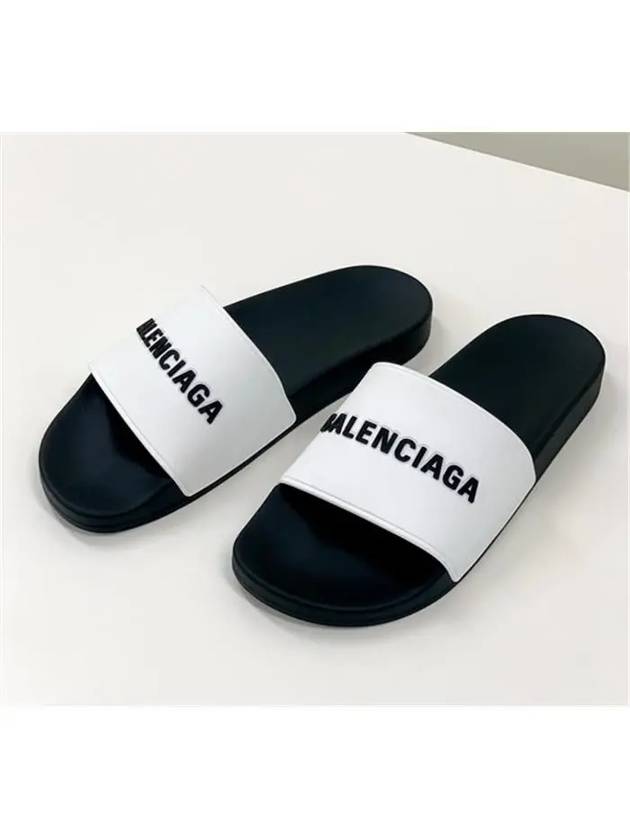 Logo Pool Slippers White - BALENCIAGA - BALAAN 2