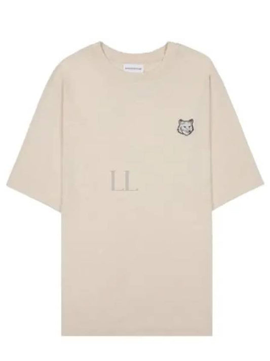 Bold Fox Head Patch Oversized Short Sleeve T-Shirt Beige - MAISON KITSUNE - BALAAN 2