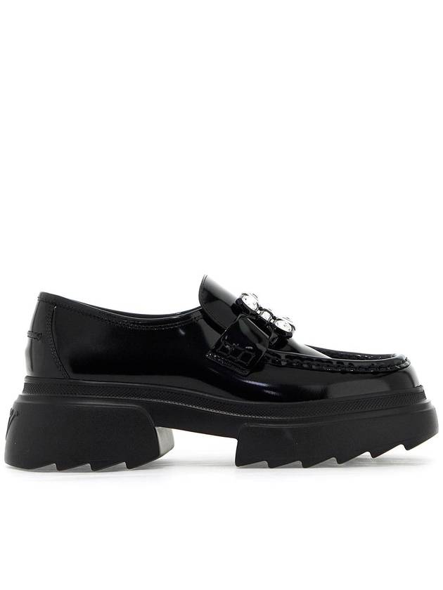 Wallaviv Strass Buckle Leather Loafers Black - ROGER VIVIER - BALAAN 2