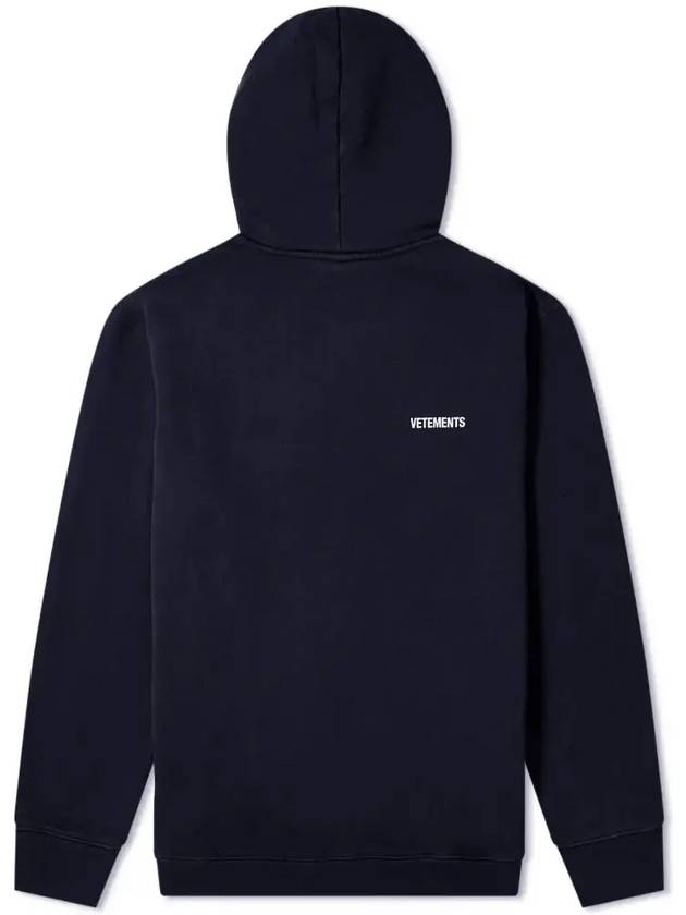 Small Logo Hoodie Navy - VETEMENTS - BALAAN 4