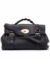 Alexa Medium Heavy Grain Tote Bag Black - MULBERRY - BALAAN 2