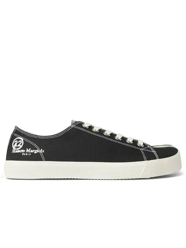 Tabi Canvas Low Top Sneakers Black - MAISON MARGIELA - BALAAN 1