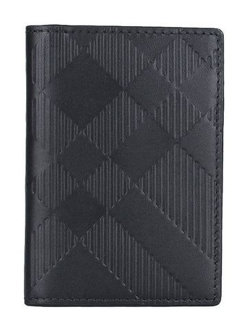 BATEMAN Embossed check card wallet 8078352 - BURBERRY - BALAAN 1