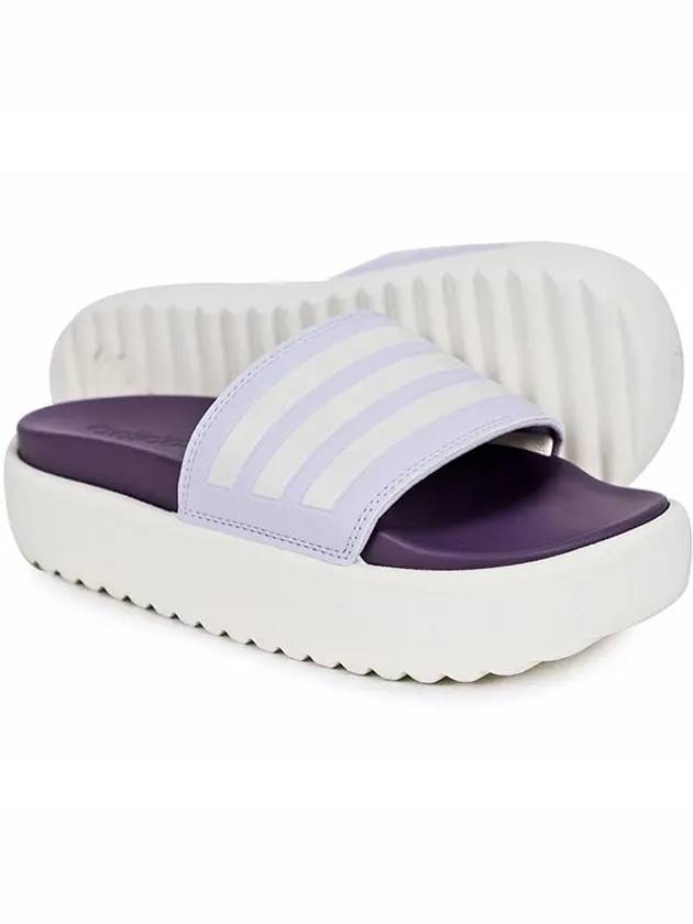 Adilette Platform Slide Slippers Violet - ADIDAS - BALAAN 3