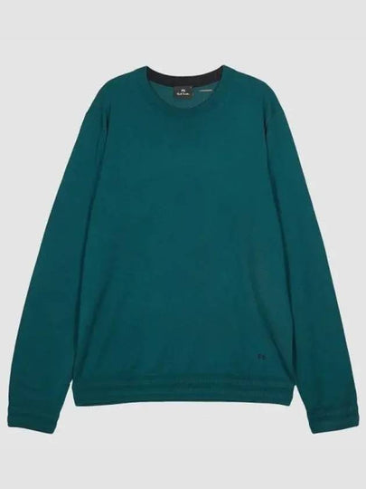 Small Logo Merino Wool Knit Top Green - PAUL SMITH - BALAAN 2