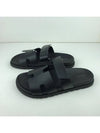 Chypre Leather Sandals Black - HERMES - BALAAN 4