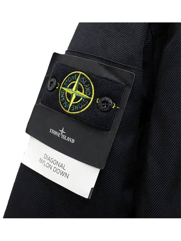 Compass Wappen Logo Twill Padding Bomber Jacket Black - STONE ISLAND - BALAAN 9