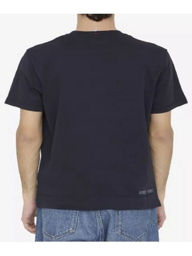 Grenoble Logo Short Sleeve T-Shirt Dark Blue - MONCLER - BALAAN 5