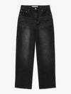 Easy washed wide denim pants vintage black - BLONDNINE - BALAAN 6