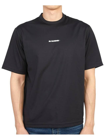 Men's Rash Guard Crew Neck Slim Fit Short Sleeve T-Shirt Black - JIL SANDER - BALAAN 1