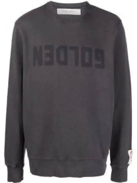 Fleece Reverse Logo Sweatshirt Grey - GOLDEN GOOSE - BALAAN 2