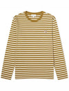 Striped Cotton Short Sleeve T-Shirt Green - MAISON KITSUNE - BALAAN 2