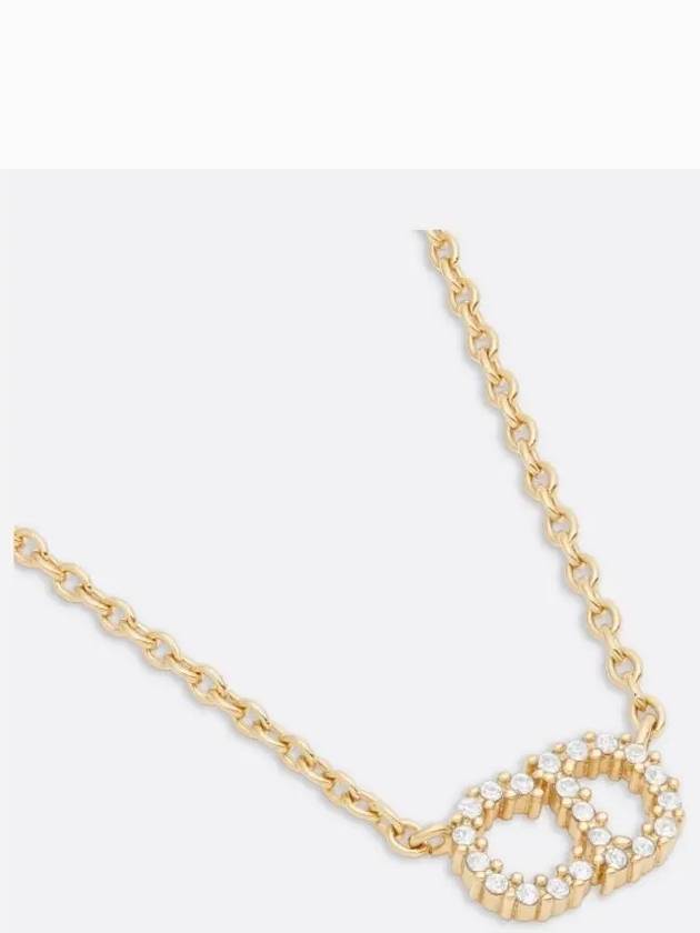 Claire D Rune White Crystal Necklace Gold - DIOR - BALAAN 3