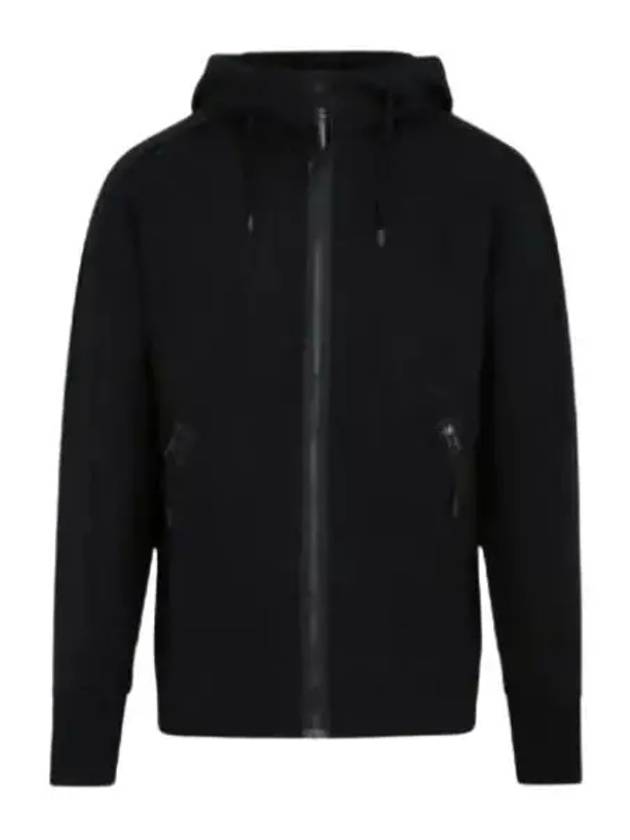 Diagonal Raised Fleece Goggle Hooded Jacket Black - CP COMPANY - BALAAN 2