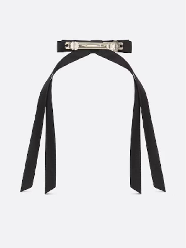 Dior twist bow black grosgrain hairpin 45DTC952E132 C900 - DIOR - BALAAN 2