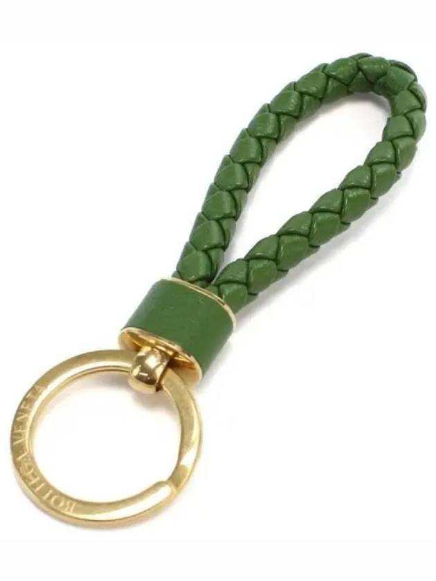 Intrecciato Lambskin Key Holder Green - BOTTEGA VENETA - BALAAN 2