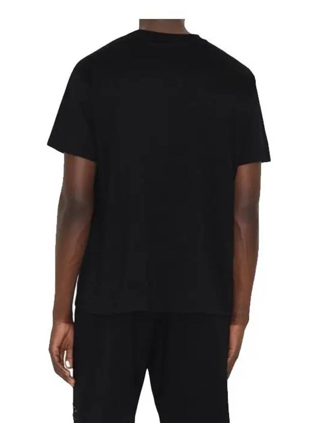 Equestrian Night Print Short Sleeve T-Shirt Black - BURBERRY - BALAAN 5