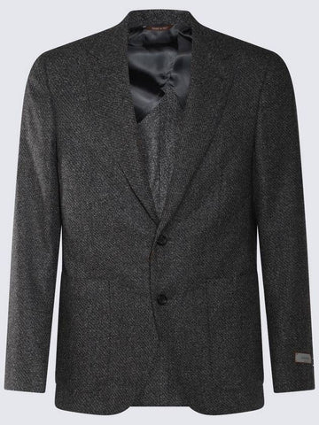 Canali Dark Grey Blazer - CANALI - BALAAN 1