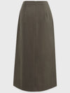 Bronze wrap button long A line skirt - MICANE - BALAAN 8