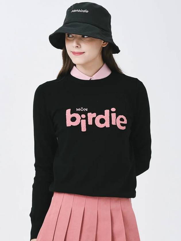 Graphic crew neck long sleeve knit BLACK - MONBIRDIE GOLF - BALAAN 7