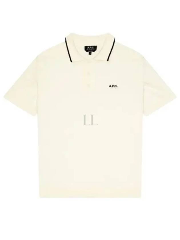 Flynn Cotton Polo Shirt White - A.P.C. - BALAAN 2