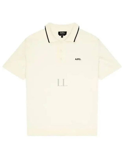 Flynn Cotton Polo Shirt White - A.P.C. - BALAAN 2