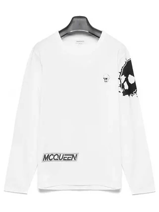 Graphic Skull Print Short Sleeve T-shirt White - ALEXANDER MCQUEEN - BALAAN 2