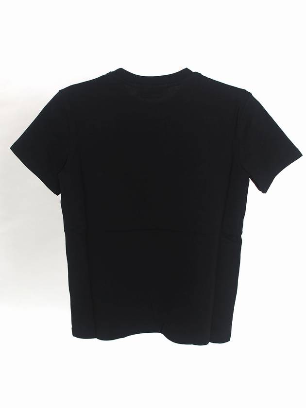 Box Logo Print Short Sleeve T-Shirt Black - MSGM - BALAAN 3