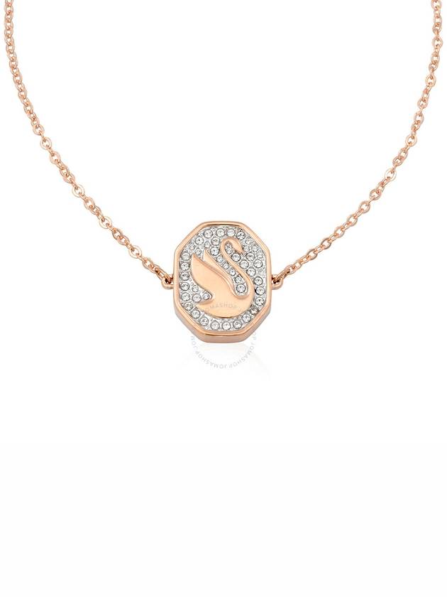 Swan Octagon Emblem Bracelet Rose Gold - SWAROVSKI - BALAAN 4