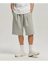 One Tuck Bermuda Sweat Shorts Gray - MOO - BALAAN 2