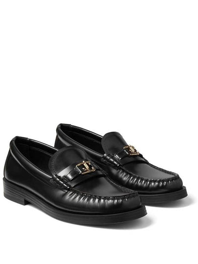 Jimmy Choo Addie Leather Loafers With Logo Plaque - JIMMY CHOO - BALAAN 2