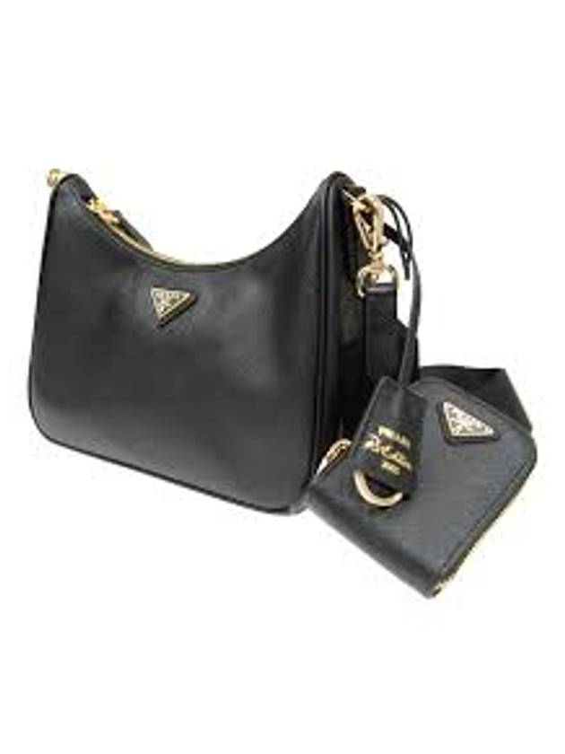 Re-Edition 2005 Saffiano Leather Shoulder Bag Black - PRADA - BALAAN 4